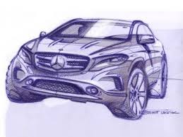 Mercedes Benz Gla First Design Sketches Car Body Design Concept Car Design Mercedes Benz Gla Car Design Sketch