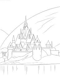 100 childish icons set, flat style. Castle Arendelle Coloring Page 1001coloring Com
