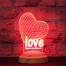 Love Tasarim 3 Boyutlu Led Lamba Hediye Dukkani Led Lamba Tasarim