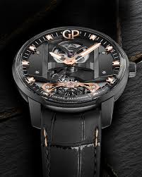 Tanto la caja como los puentes de este reloj están fabricados de zafiro. Girard Perregaux Swiss Luxury Timepieces