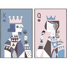 Modern Canvas Play Poker King Queen Card Wall Art Print D 70x100cm No Frame Graffiti Wall Art Wall Art Prints Wall Art Canvas Painting