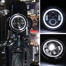 1pcs Harley H13 Adaptor Harness 7 Motorcycle Projector Daymaker Led Headlight With Angel Light For Ha Motorcycle Lights Motorcycle Harley Motorcycle Headlight