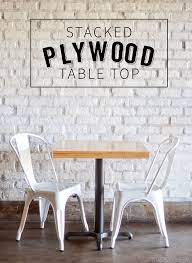How to keep a plywood tabletop from flexing. Diy Stacked Plywood Tables Vintage Revivals