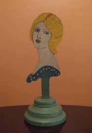 Antique Hat Display Wood Hat Stand Vintage Store Display Art Deco Hat Stand Wooden Hat Holder Antique Hat Holder Millinery Hat Stand Art Deco Hats Antique Hats Hat Stands