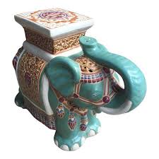 Elephant ceramic garden stool in celadon. Antique And Vintage Elephant Garden Stools Friday Favorites Petite Haus