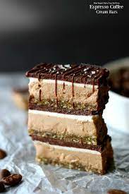 Raw Espresso Coffee Cream Bars Petite Allergy Treats Recipe Food Desserts Raw Desserts