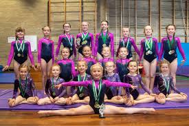 Silverware for Forres Gymnastics Club after competition in Aberdeenshire