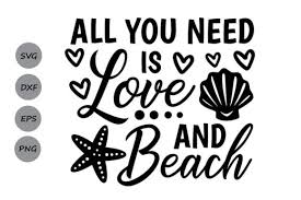 Download All You Need Is Love And Beach Svg Graphic By Cosmosfineart Creative Fabrica PSD Mockup Templates
