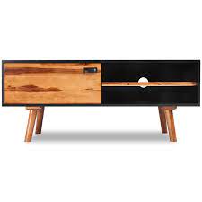 Expertly Crafted From Solid Acacia Wood And High Quality Mdf The Tv Cabinet Is Very Sturdy And Durable Its Elegant Tv Stand Wood Led Tv Stand Wood Tv Cabinet