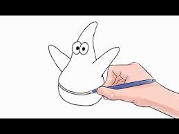 Two lines for the mouth, one line for the eyes, and another one for the eyebrows. How To Draw Patrick Star Easy Step By Step Youtube