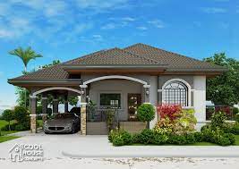 One Storey Home Plan Perspective View Beautiful House Plans Bungalow House Design Home Design Floor Plans