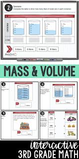 Mass And Volume Interactive Activity For 3rd Grade Math Centers Math Centers 3rd Grade Math Online Math