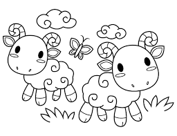 The illustrations and lines of this free sheep printable are simple and easy to follow for kids who are new to coloring. Printable Baby Sheep Coloring Page