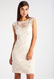 Lauren Ralph Lauren Kiri Cocktail Dress Party Dress Ivory Gold Metallic Zalando Co Uk Cocktail Dress Party Cocktail Dress Dresses