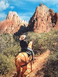 Can you ride a bike in bryce canyon? Horseback Riding In Zion National Park Palm Trees Pellegrino