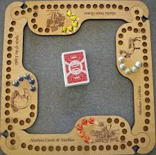 Cards And Marbles Game Marble Games Board Games Diy Wooden Board Games