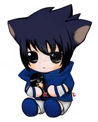 Chibi Sasuke With His Doll Of Itachi Seni