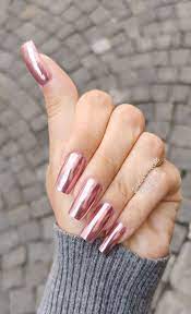 Trust me, after you see these elegant nail designs, this trend will be your last year, chrome rose gold nail design was so famous that we almost saw everywhere. 47 Beautiful Nail Art Designs Ideas Metallic Rose Gold Nails