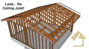 Ceiling joists joist spans for various sizes and species of wood. Two Car Garage With Ridge Beam Roof Framing No Ceiling Joist Or Rafter Ties Youtube