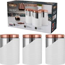 We did not find results for: Tower T826001rw Linear Kitchen Canister Set White Rose Gold Sugar Tea Coffee 5056032927315 Ebay