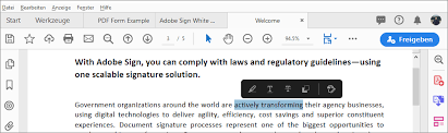 Verwenden Sie In Adobe Acrobat Und Acrobat Reader Die Werkzeuge Unter Anmerkungen Und Grafikmarkierungen Um Kommentare Zu Pdfs Hinzuzufugen