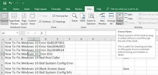 How To Freeze The Top Row In Excel Data Custom Trending Now