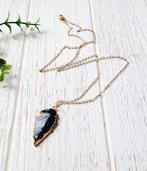 Black Tourmaline Necklace Black Arrowhead Necklace Tourmaline Pendant Necklace Blac Black Tourmaline Necklace Black Arrowhead Necklace Tourmaline Pendant