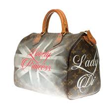 Louis vuitton speedy 30 multicolor hand bag. Lot Art Louis Vuitton Speedy 30 En Toile Monogram Customise Lady Diana Par L Artiste Patbo Handbag