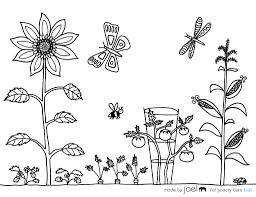Vegetable Garden Coloring Sheet Made By Joel Garden Coloring Pages Colorful Garden Garden Drawing