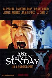 Any Given Sunday 1999 A Sucker For Football Movies Sunday Movies Any Given Sunday Movie Posters