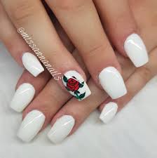 We provide quality nails in any shapes, designs or sizes that you want! Red Rose Tolat White My Girl Koukodimou Love Her Semilac Semilac Ua Indigonails Indigo Lube Quinceanera Nails Acrylic Nails Coffin Short Green Nails