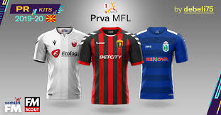 Customise home & away kits with official printing. Pr Kits North Macedonia Prva Mfl 2019 20 Fm Scout