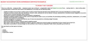 Average salary for senior accountant job. Budget Accountant Experience Certificates