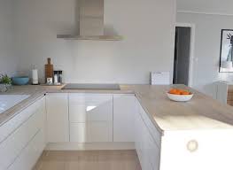 The floor tiles are large, square, matt, off white. Family Home Interiors Archives The Only Girl In The House Ikea Kitchen Inspiration Kitchen Inspiration Wood Wood Worktop Kitchen