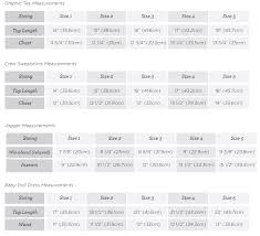 Clothing Size Chart Freshly Picked