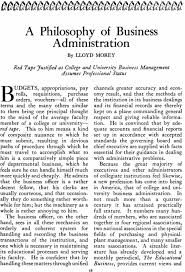 A Philosophy of Business Administration: The Journal of Higher Education:  Vol 10, No 2