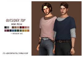 Crackpeas Blogspot De 2017 11 Male Likey Top Html Outsider Top Adrienpastel On Patreon In 2020 Sims 4 Male Clothes Sims 4 Characters Sims 4
