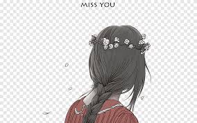Anime hair with different hairstyles drawing examples. Girl Back Png Images Pngegg