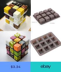 12 Holes Square Chocolate Cake Mold Rubiks Cube Pudding Mold Ice Mold Diy Edible Inspiration Gateau Chocolat Gateau Cube Recette Tarte Banane Chocolat