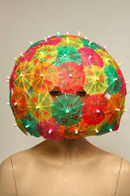 Drink Umbrella Hat Mask Hats Wearable Art Cocktail Umbrellas