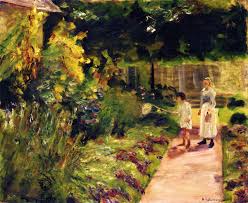The Granddaughter Of The Artist With Her Nanny In The Kitchen Garden In Wannsee Max Liebermann 1923 Max Liebermann Max Liebermann Kindermadchen Und Kuns