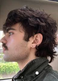 Man with red curly hair and mullet with pets?