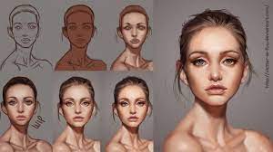 How To Paint These 21 Digital Portraits Step By Step Digital Painting Portrait Digital Art Face Digital Portrait