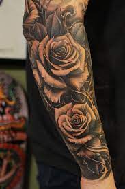 Men's black & gray tattoos | black and grey rose tattoos for men. Fyeahtattoos Com Rose Tattoos For Men Rose Tattoo Sleeve Cool Forearm Tattoos