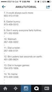 Phone Numbers To Call When Bored Funny Numbers To Call Funny Phone Numbers Funny Numbers