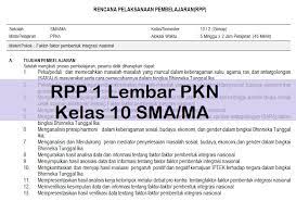 Download rpp ppkn kelas 11 format satu lembar k13 revisi 2021 yang kami berikan telah sesuai dengan perkembangan global saat ini juga menuntut dunia pendidikan untuk selalu mengubah konsep berpikirnya. Rpp 1 Lembar Pkn Kelas 10 Sma Ma Antapedia Com