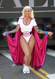 Anything But The Long Blonde Hair Amber Rose Rose Dress Long Blonde Wig