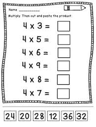 Understand and use different models of multiplication; 2nd 3rd Grade Multiplication Worksheets Cut And Paste By Dana S Wonderland