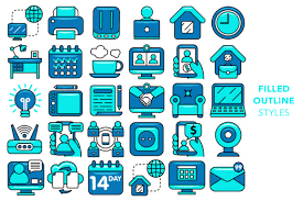 Download Work From Home Vector Icons Graphic By Medzcreative Creative Fabrica SVG Cut Files