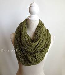 Lace Knit Scarf Olive Green Lace Scarf Infnity By Graceandlaceco 33 00 Knit Scarf Grace And Lace Lace Knitting